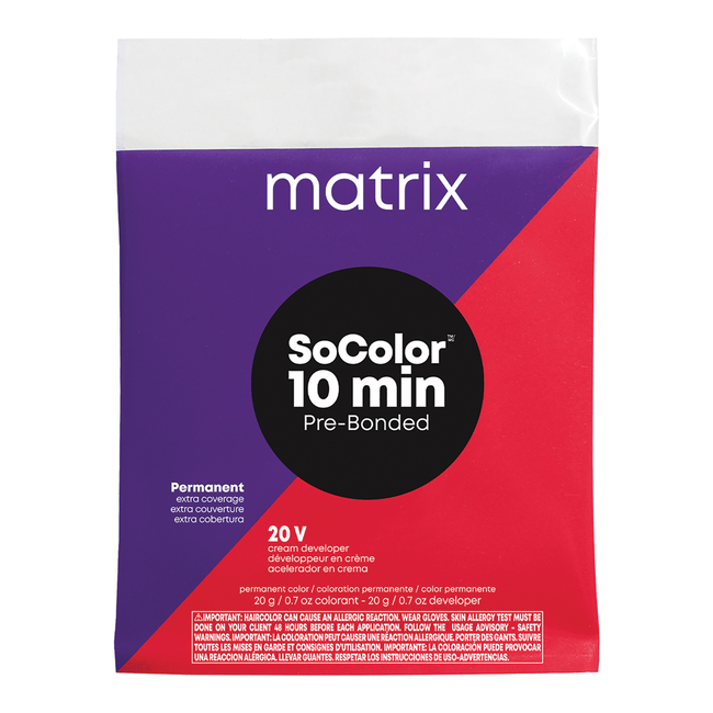 Socolor 10 Minute Permanent Hair Color And Developer Packettes Matrix Cosmoprof 